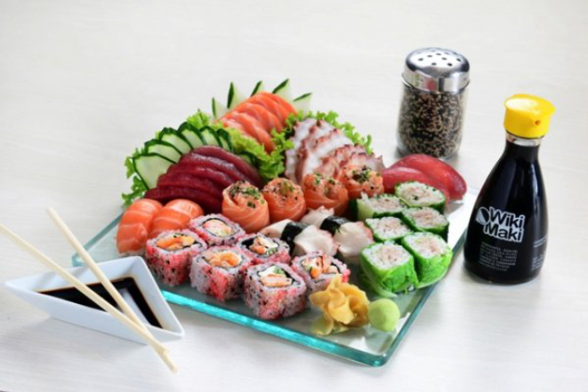 Combinado de Verão Wikimaki: sashimi, nigiri de polvo e sushis Red Boston e Acelgamaki. Foto: Divulgação