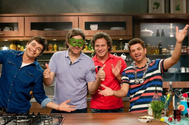 Bertolazzi, Dalton e Guga: chefs do Homens Gourmet irão preparar pratos que serão vendidos no evento. Foto: Divulgação