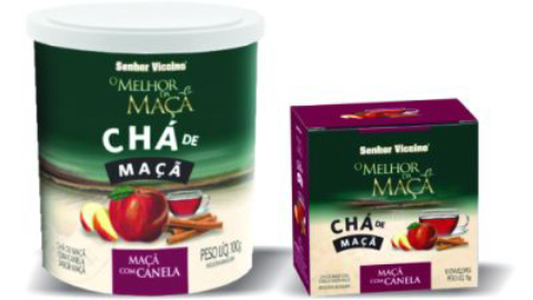 Chá e suco de maçã