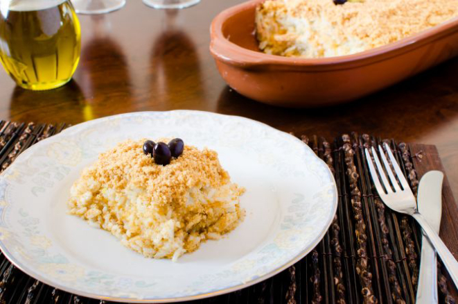 Arroz de bacalhau do Bacalhau do Vieira. Foto: Fred Kendi/Gazeta do Povo