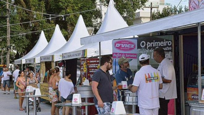 Barraquinhas do festival. Foto: Divulgação