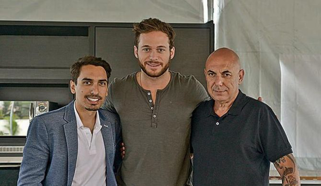 O chef Dalton Rangel com Vinícius França e Maurício Marques, organizadores do evento. Foto: Divulgação