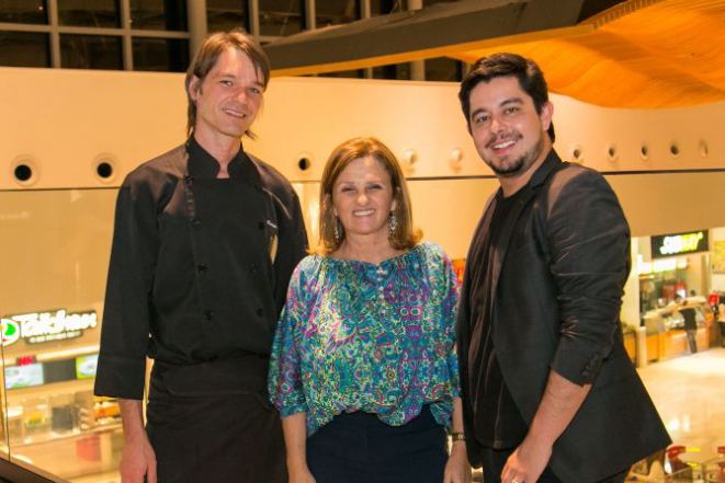 Rodrigo Cavichiolo, Simone Soifer e Thiago Straub. Foto: Naideron Jr. / Divulgação.