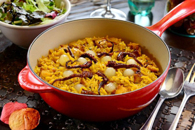 Arroz de polvo: opção para ceia de Natal do Bistrô do Victor. Foto: divulgação.