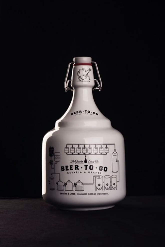 Growler promocional da Beer-to-go, que inaugura em fevereiro, em Curitiba. Foto: divulgação.