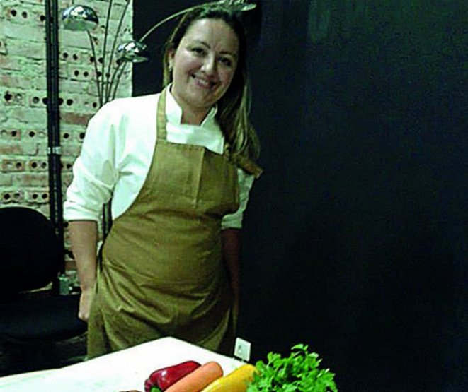 Chef Denyse Porto preparou um dos pratos que foram  publicados no Bom Gourmet.