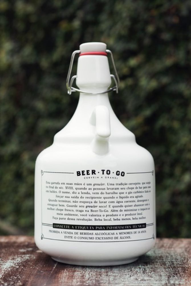 Growler da Beer-to-go, linha lançada pela Bastards Brewery. Foto: divulgação.