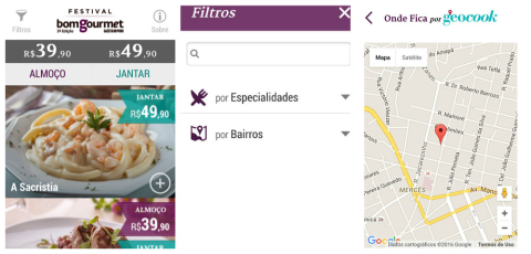 App gratuito do Festival Bom Gourmet te ajuda a escolher entre os 200 menus
