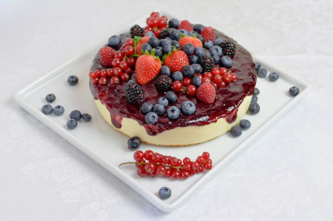 Cheesecake de frutas vermelhas. Foto: Divulgação