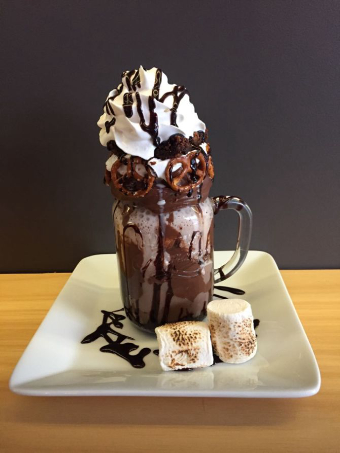 Milkshake de Nutella e brownie. Foto: Divulgação