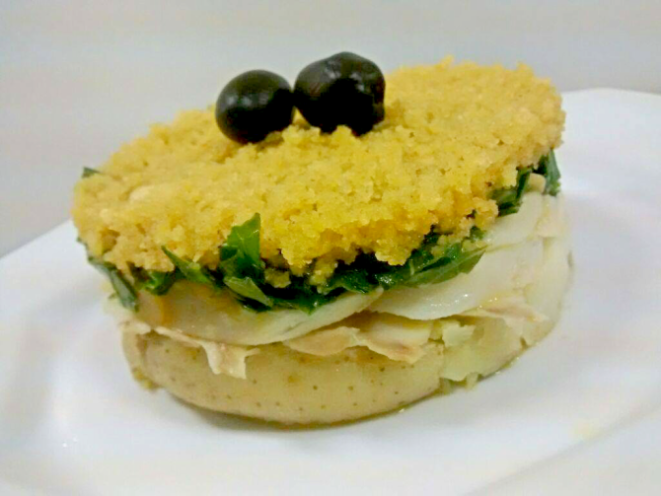 Bacalhau com broa. Foto: Reprodução