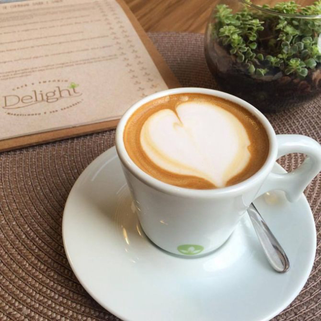 Café com leite vegetal do Delight. Foto: Divulgação