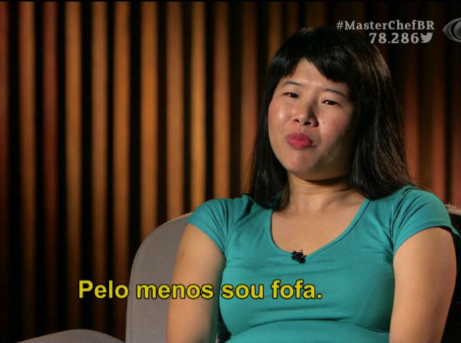 Yuko fez a alegria dos telespectadores durante o episódio de ontem: a divertida tailandesa ficou feliz com os elogios de Paola (mas foi advertida de que precisa melhorar muito). Foto: Reprodução.