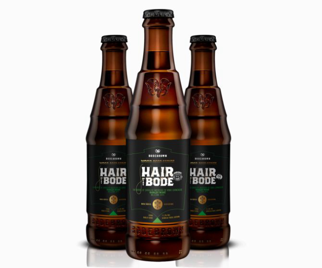 Cerveja Hair of the Bode, produzida pela Bodebrown em parceria com a cervejaria dos EUA, Hair of the Dog. Foto: Divulgação.