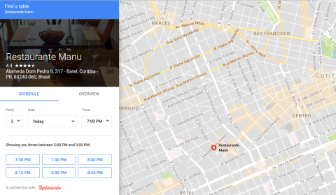 Google Maps lança recurso para fazer reservas em restaurantes no Brasil