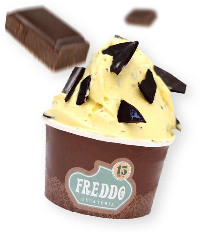 Sorvete de mousse de maracujá com calda de chocolate. Foto: Kauana Bechtloff/Divulgação