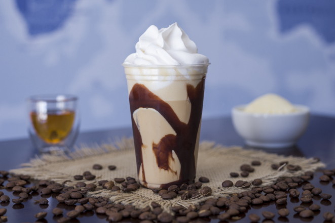 Irish Coffee Shake: c café, whisky e sorvete (R$ 15).