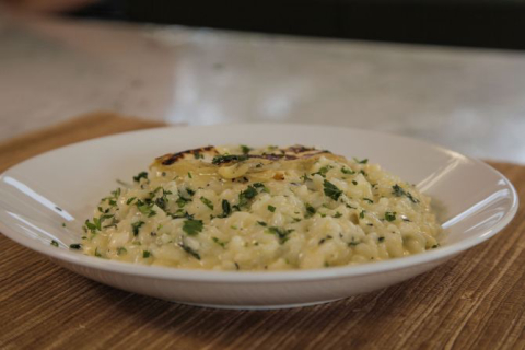 Risoto de brie do Cão Véio