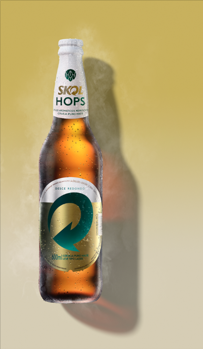 Nova Skol Hops, da Skol, versão 600 ml. Foto: Divulgação