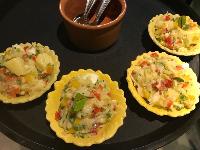 Salada de bacalhau. Foto: Anderson Hartmann/Gazeta do Povo.