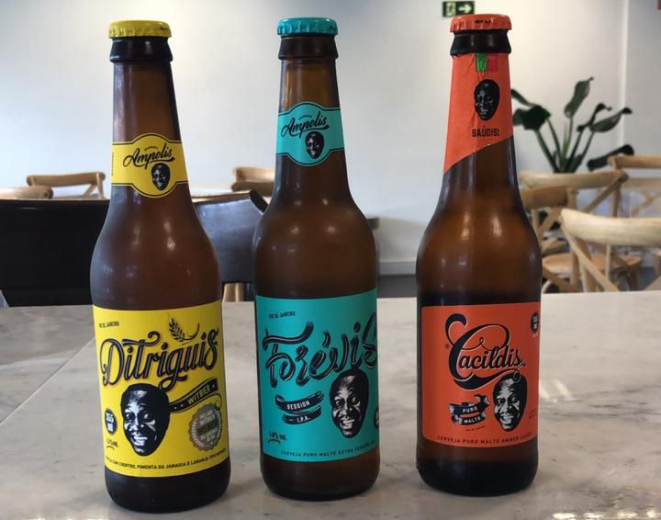 Ditriguis (Witbier), Forévis (Session IPA) e Cacildis (Premium Lager). Foto: Gazeta do Povo.