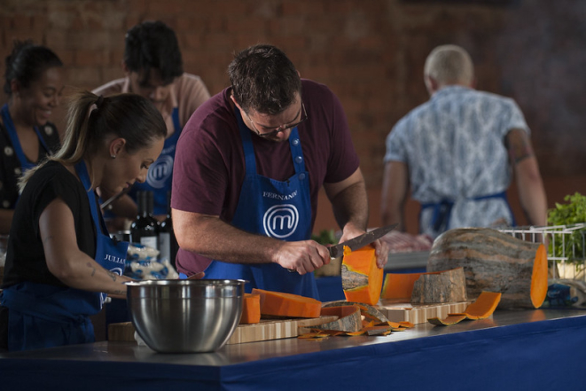 Uma das sobremesas foi doce de abóbora com queijo coalho. Foto: Carlos Reinis/Band/Divulgação