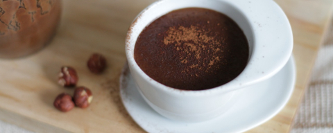 Chocolate quente de avelãs