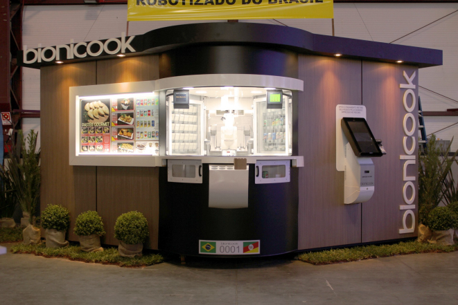 Bionicook é a 1º fast food totalmente automatizada e foi desenvolvida para ser de simples manuseio. Foto: divulgação.