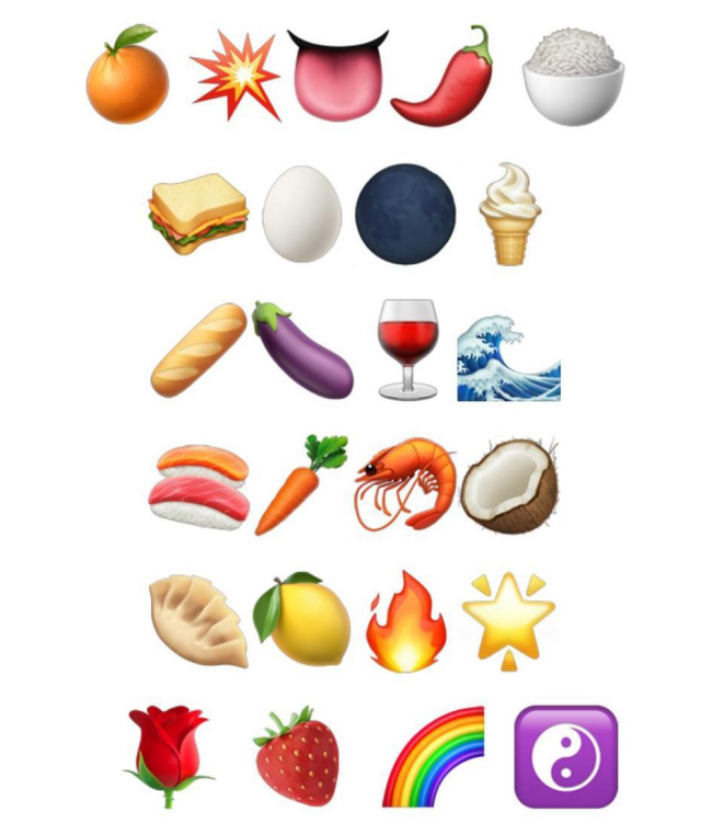 Menu degustação do Gaggan era indiano contemporâneo - menu era apresentado com emojis, sem explicações. Foto: Divulgação / Instagram.