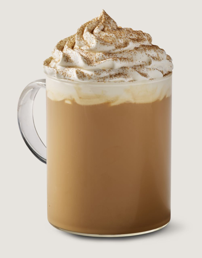 Pumpkin Spice da Starbucks, preparado quente. Foto: Divulgação