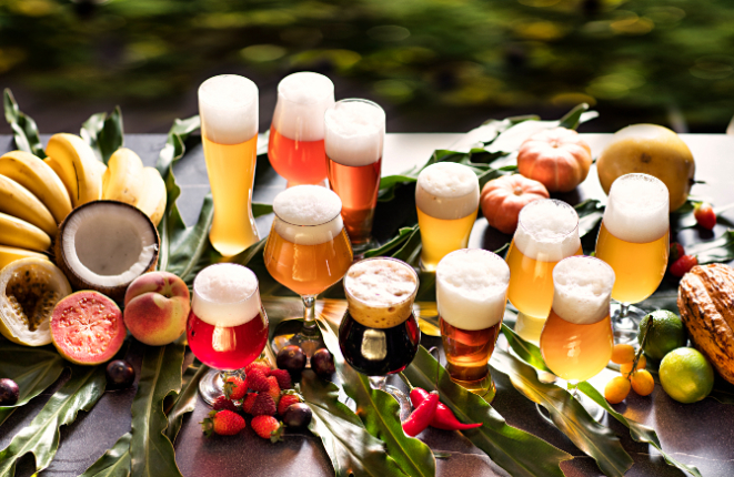 Frutas, especiarias, cacau e muito mais — tudo é possível no universo das cervejas. Foto: Alexandre Mazzo/ Gazeta do Povo.