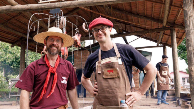 Marson Bruck Warpechowski (Projeto Porco Moura) e Rene Seifert, de O Pão da Casa. 