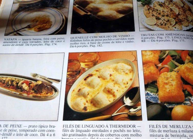 A receita, publicada no Grande Livro Ilustrado da Cozinha Abril, em 1980.