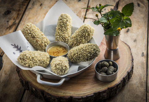 Croquete de carne com jambu