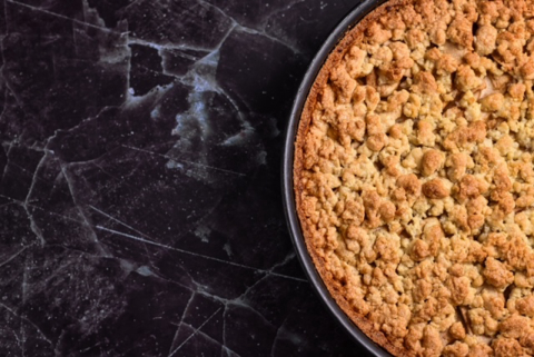 Crumble de peras e maçãs recheado de reflexões