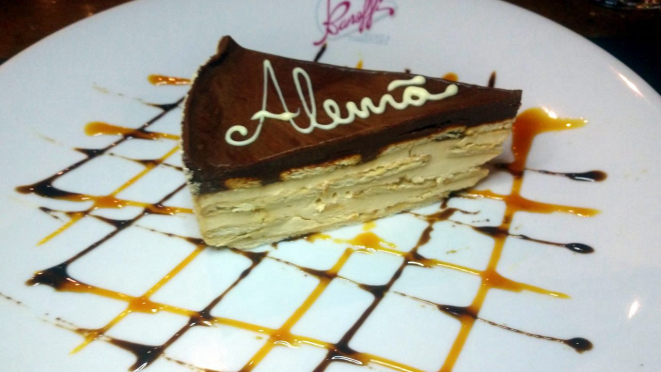 A Torta alemã - uma das tantas opções de tortas da Banoffi, para sobremesa na Cantina do Délio. 