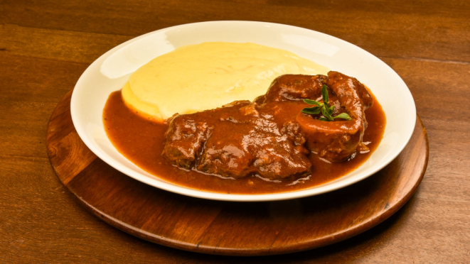 Ossobuco do restaurante Tartine, em Curitiba.