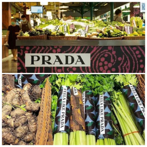 Em Xangai, quem veste Prada são os legumes, as carnes, as frutas e verduras