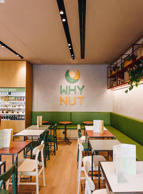 Um bar só com refeições a base de frutas secas