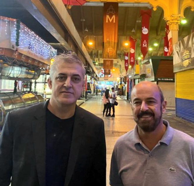 André Santin, idealizador e CEO da Santan, e Aldo Bonametti, presidente do conselho de administração do Mercado Municipal de São Paulo.