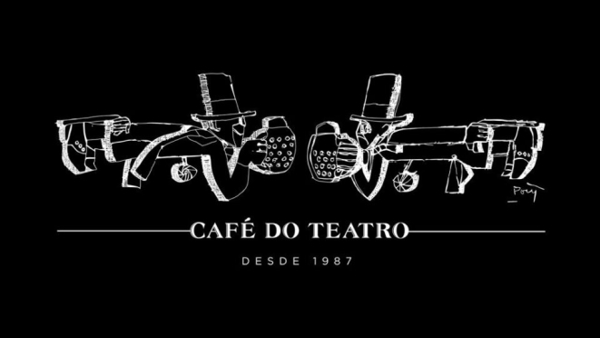 Ponto de encontro de artistas de Curitiba, Café do Teatro vai reabrir conservando tradições. Na imagem, logo desenhada pelo artista plástico Poty Lazzarotto para o espaço.