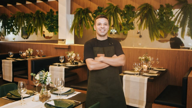 Chef Gabriel Fagundes, dois anos à frente do Mangôo Restaurante. 