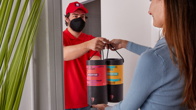 O vinho é entregue diretamente na casa do cliente