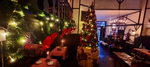 Decoração de Natal do Baviera é um show e merece ser vista. Além da boa comida