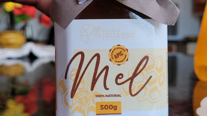 Mel  do Parque Iguassu: marca coletiva, mel é produzido há mais de 60 anos na região. 