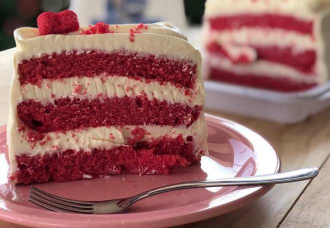 Torta Red Velvet sem açúcar. Foto: arquivo pessoal