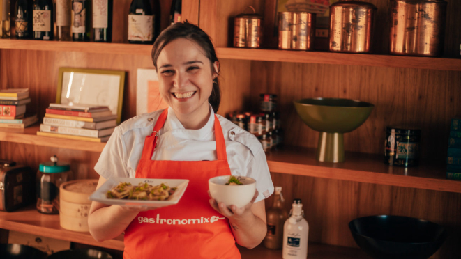 A chef Fernanda Zacarias traz ravioli de pato para o Gastronomix. 