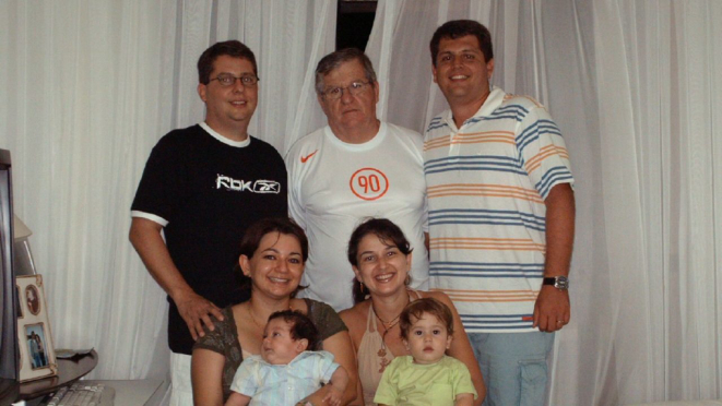 Família Musse, com vô Jairo. Foto: Arquivo Pessoal 