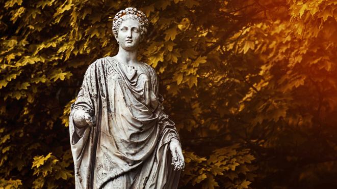 Estátua de deusa Ceres, que deu origem ao nome cereal. 