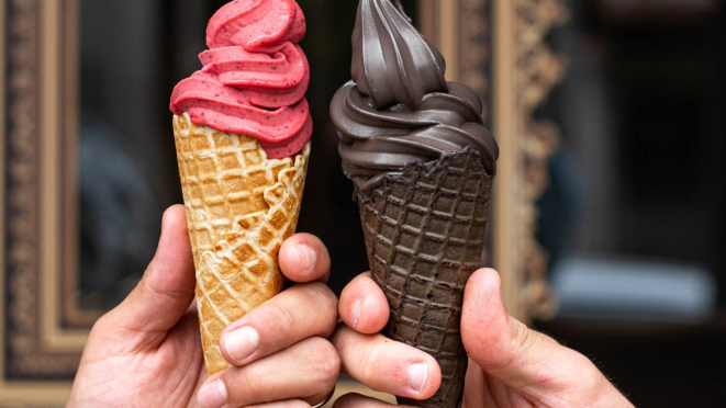 Os destaques da Soft são os sorvetes de casquinha feitos de modo artesanal. Foto: divulgação 